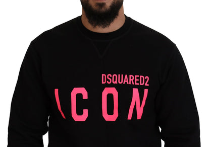 Suéter de manga larga con estampado negro de Dsquared²