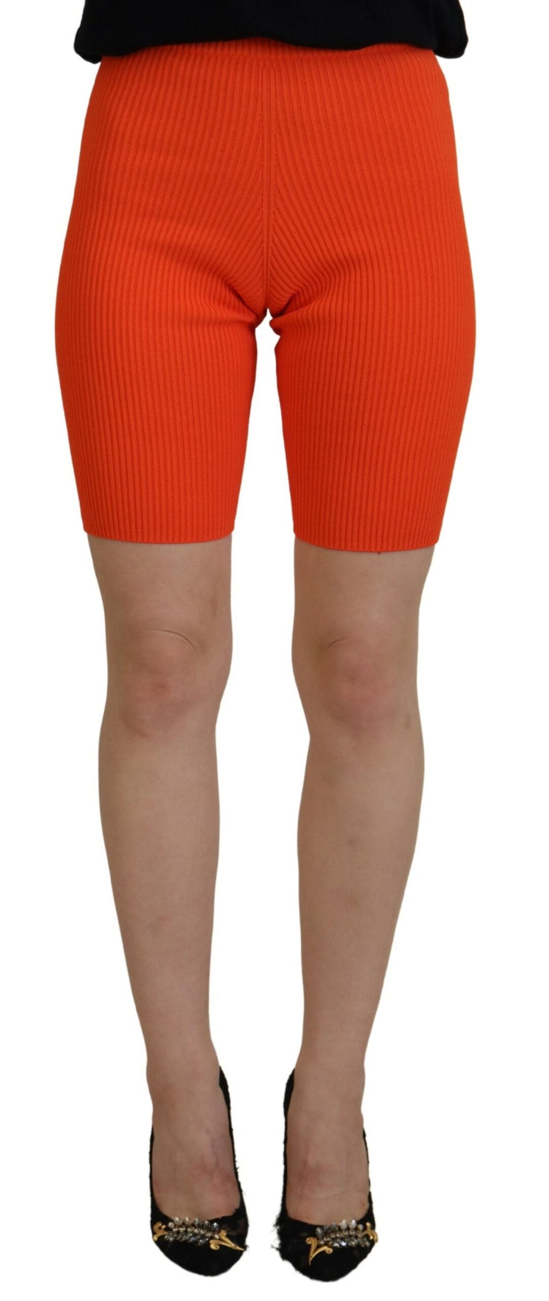 Bermudas ajustadas de cintura media en viscosa naranja de Dsquared²