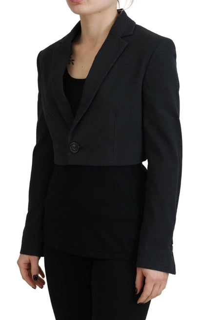 Chaqueta blazer corta con botones de algodón negra de Dsquared²