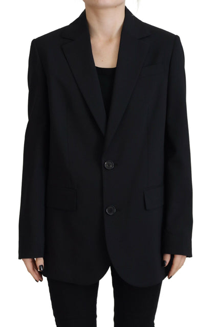 Blazer de botonadura sencilla con estampado floral en color negro de Dsquared²