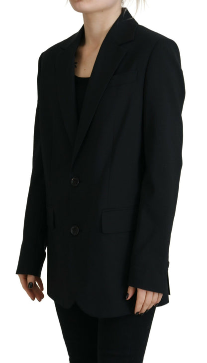 Blazer de botonadura sencilla con estampado floral en color negro de Dsquared²