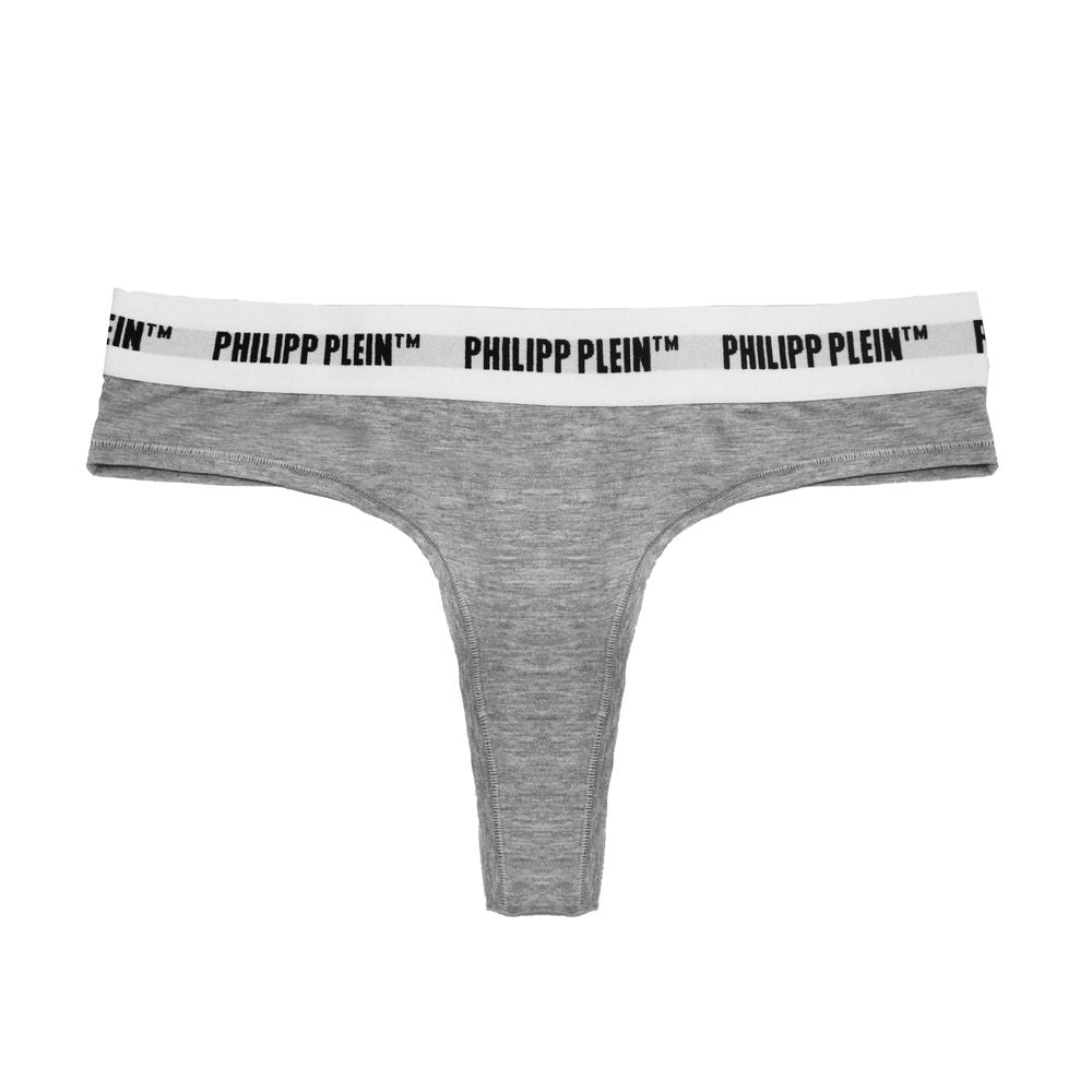 Tanga de mujer de algodón gris Philipp Plein