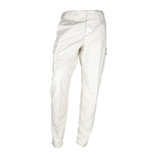 Don The Fuller White Cotton Men Trouser