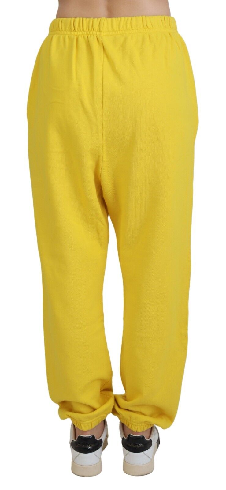 Pantalones deportivos con estampado de logotipo y cintura media en amarillo de Dsquared²