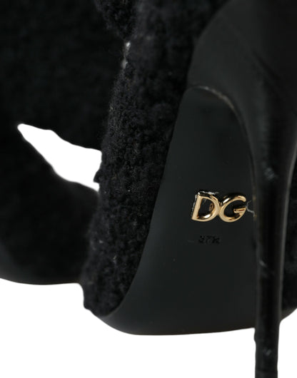 Zapatos negros con tacón de aguja y botas de media caña de Dolce &amp; Gabbana