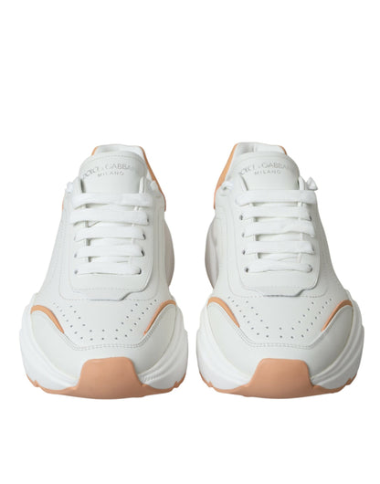 Zapatillas deportivas de piel Daymaster en color blanco melocotón de Dolce &amp; Gabbana