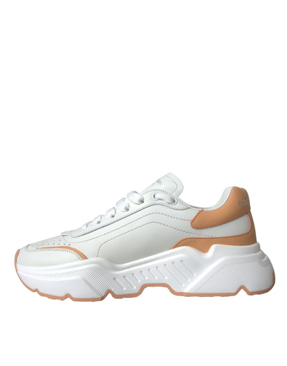 Zapatillas deportivas de piel Daymaster en color blanco melocotón de Dolce &amp; Gabbana