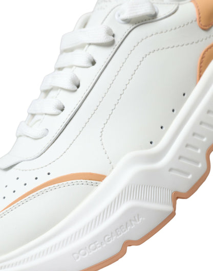 Zapatillas deportivas de piel Daymaster en color blanco melocotón de Dolce &amp; Gabbana