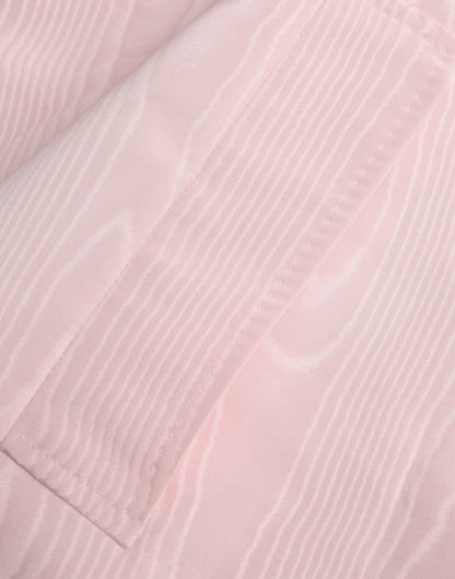 Chaqueta larga tipo capa de seda rosa claro de Dolce &amp; Gabbana
