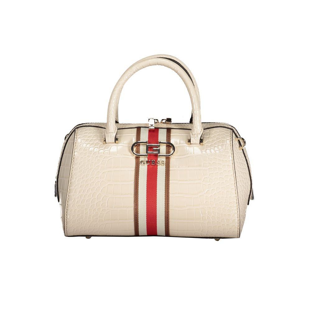 Bolso de mano de polietileno beige