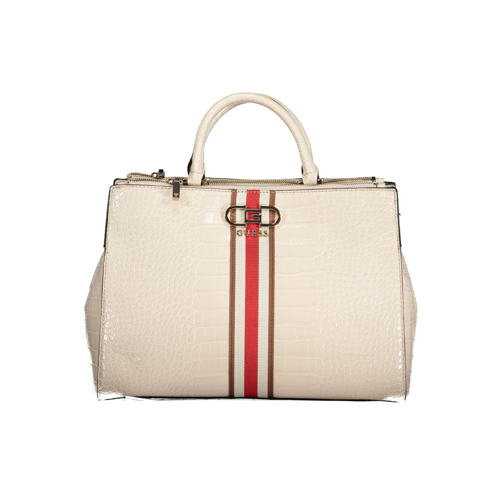 Bolso de mano de polietileno beige