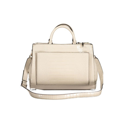 Bolso de mano de polietileno beige