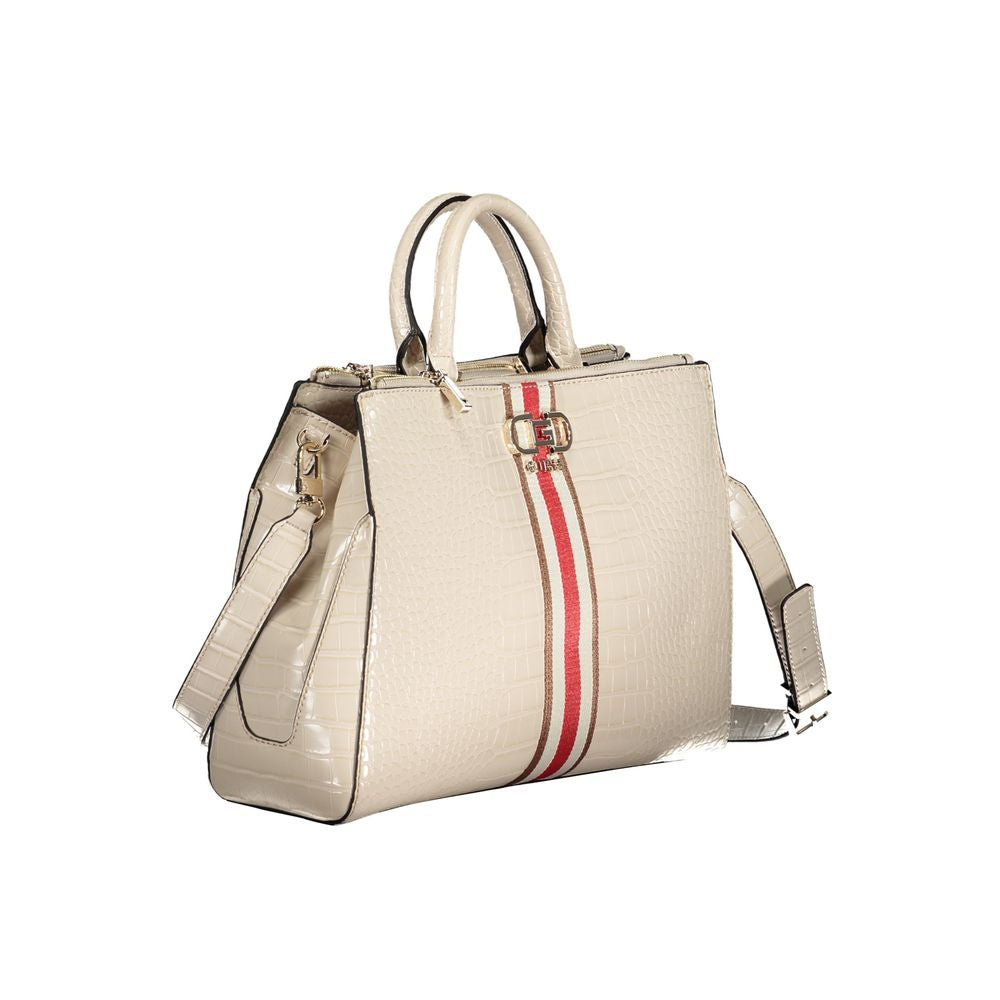 Bolso de mano de polietileno beige