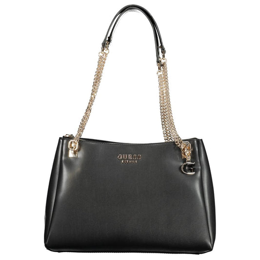 Bolso de mano de polietileno negro Guess Jeans