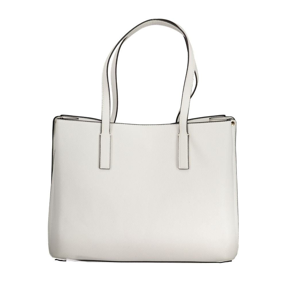 Bolso de mano de polietileno blanco Guess Jeans