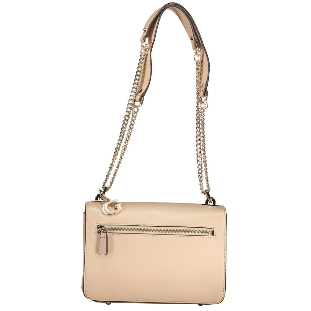 Bolso de mano de polietileno beige