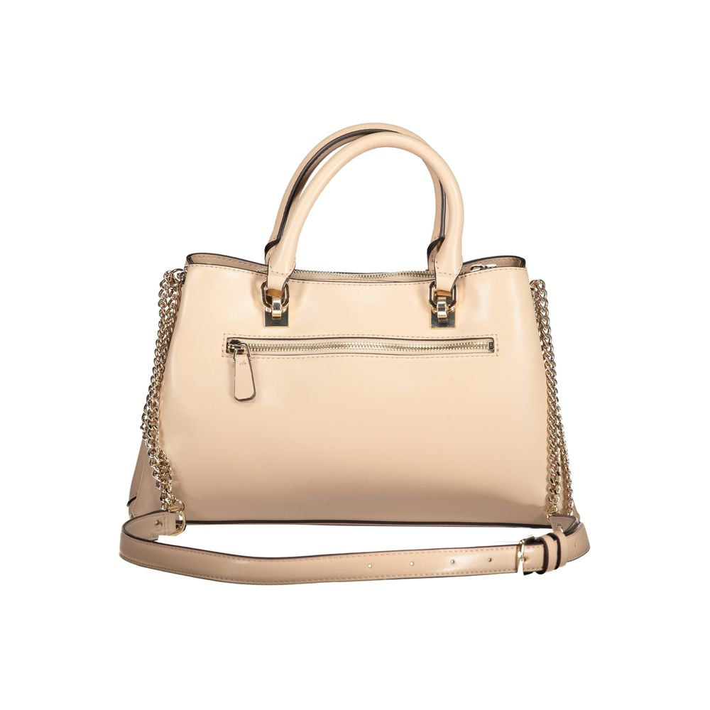 Bolso de mano de polietileno beige