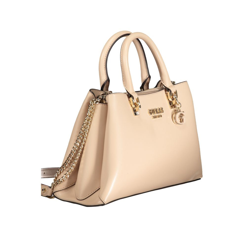 Bolso de mano de polietileno beige