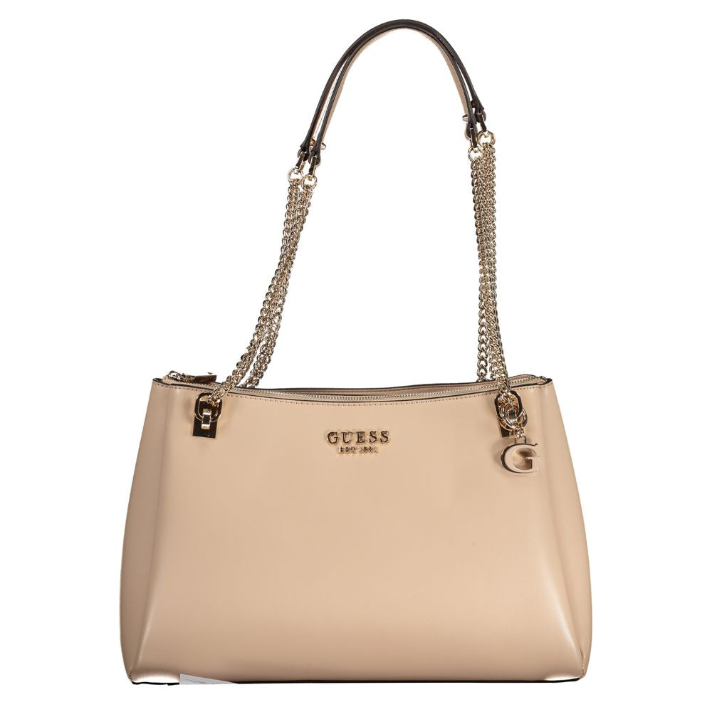 Bolso de mano de polietileno beige