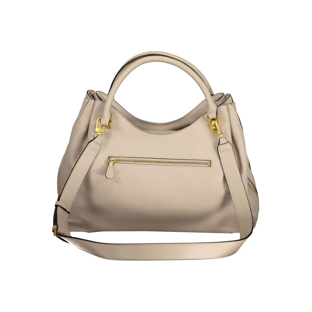 Bolso de mano beige de polietileno Guess Jeans