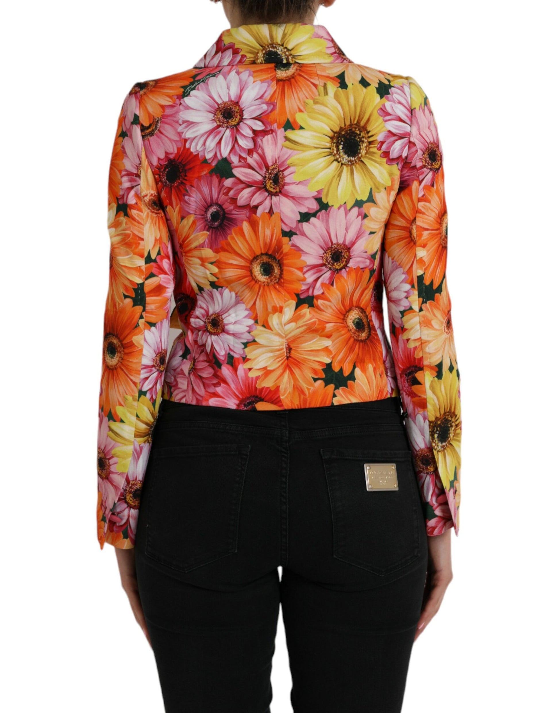 Chaqueta blazer con brocado floral multicolor de Dolce &amp; Gabbana
