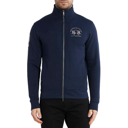 Suéter de algodón azul La Martina