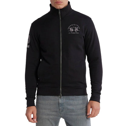 Suéter de algodón negro La Martina