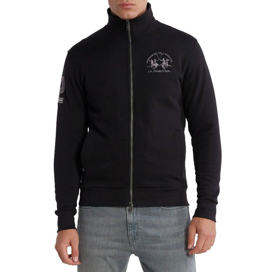 Suéter de algodón negro La Martina