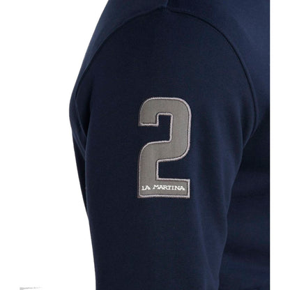 Suéter de algodón azul La Martina