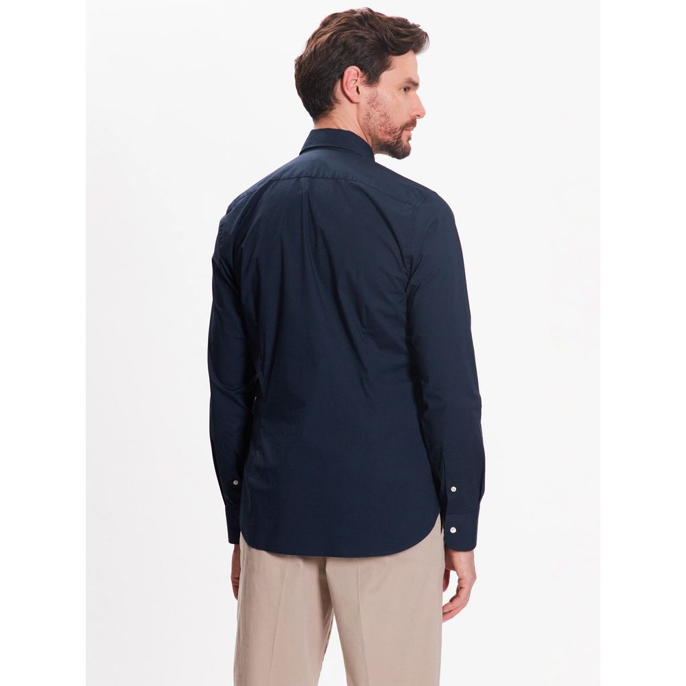 Camisa de algodón azul La Martina