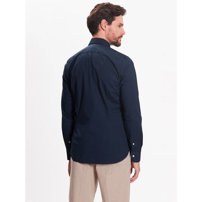 Camisa de algodón azul La Martina