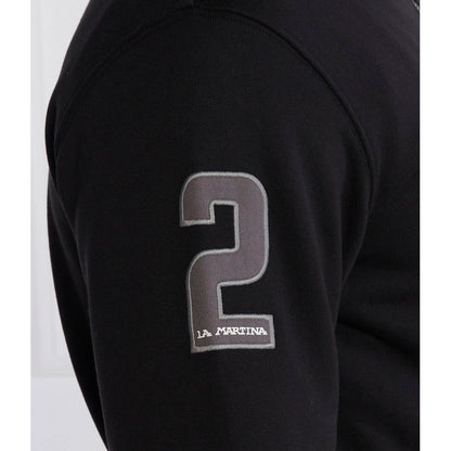 Suéter de algodón negro La Martina