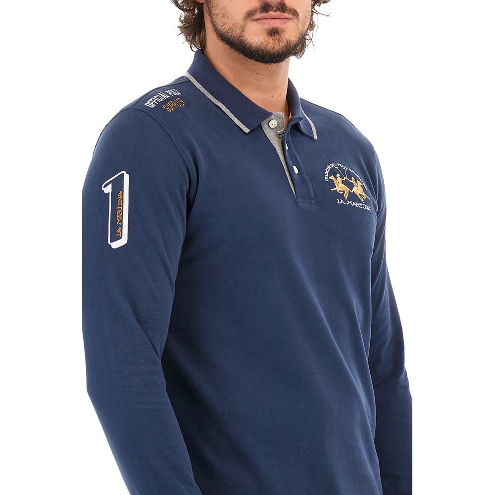 Polo La Martina De Algodón Azul