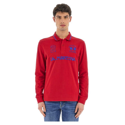 Polo de algodón rojo La Martina