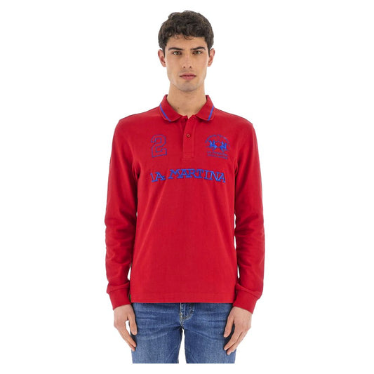 Polo de algodón rojo La Martina