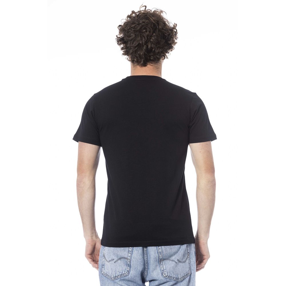 Camiseta de algodón negra para hombre Cavalli Class