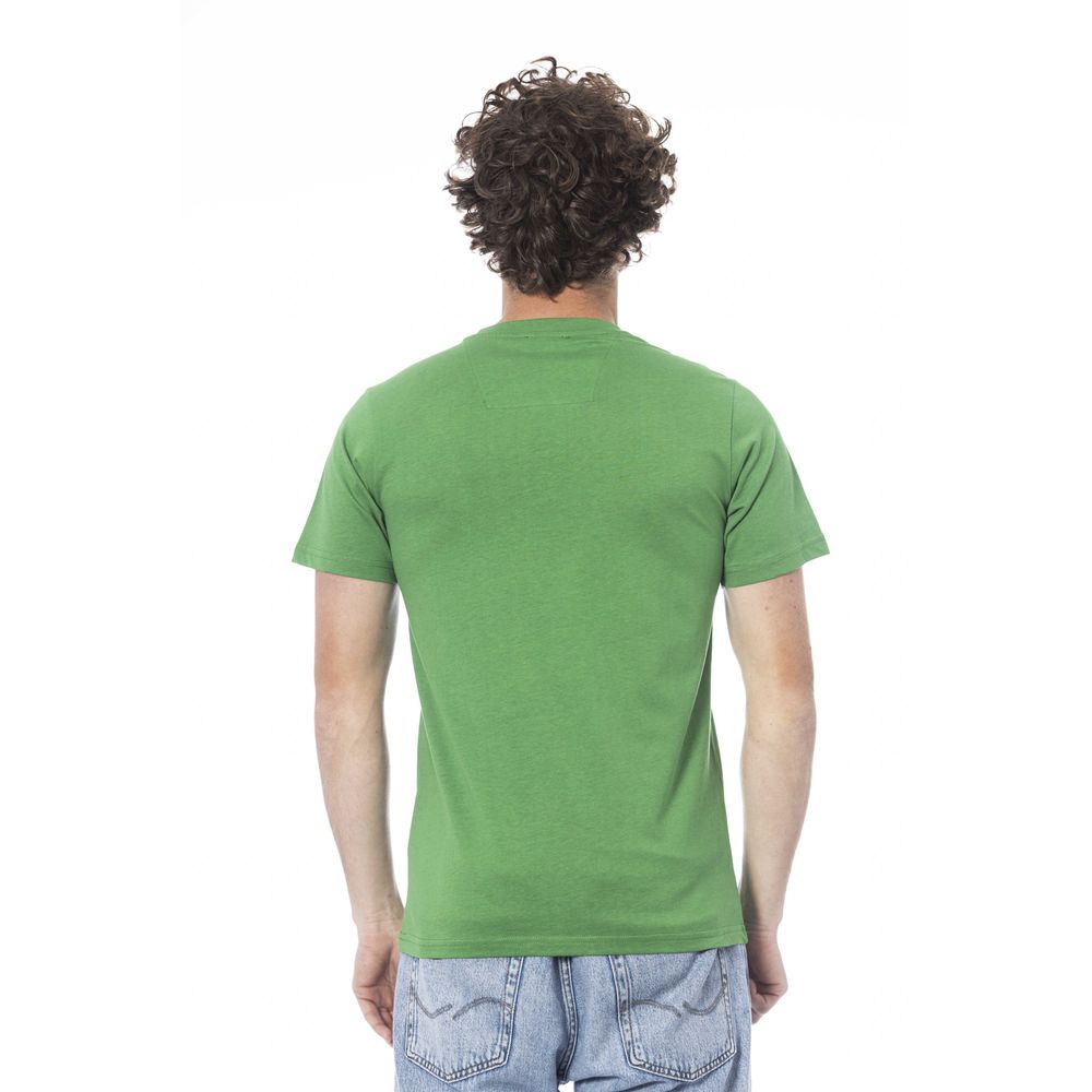 Camiseta de algodón verde Cavalli Class para hombre
