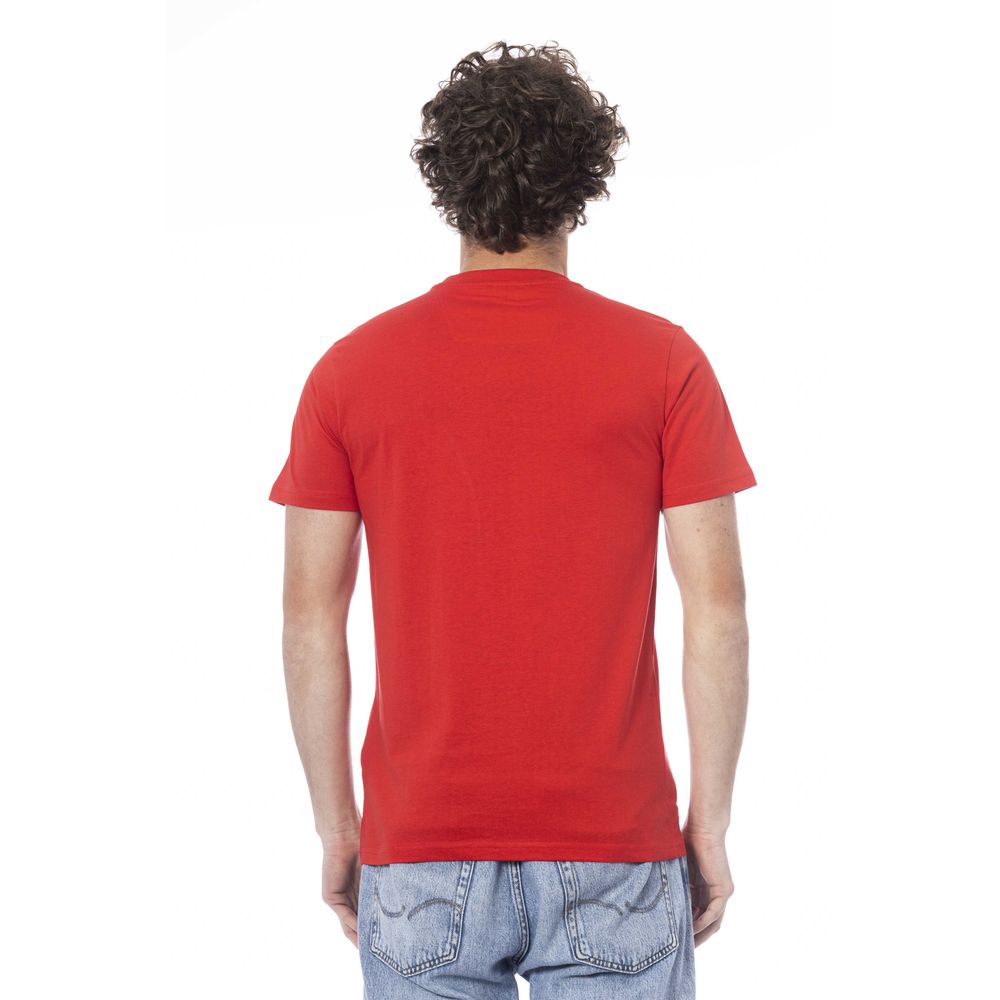 Camiseta de algodón para hombre color rojo Cavalli Class