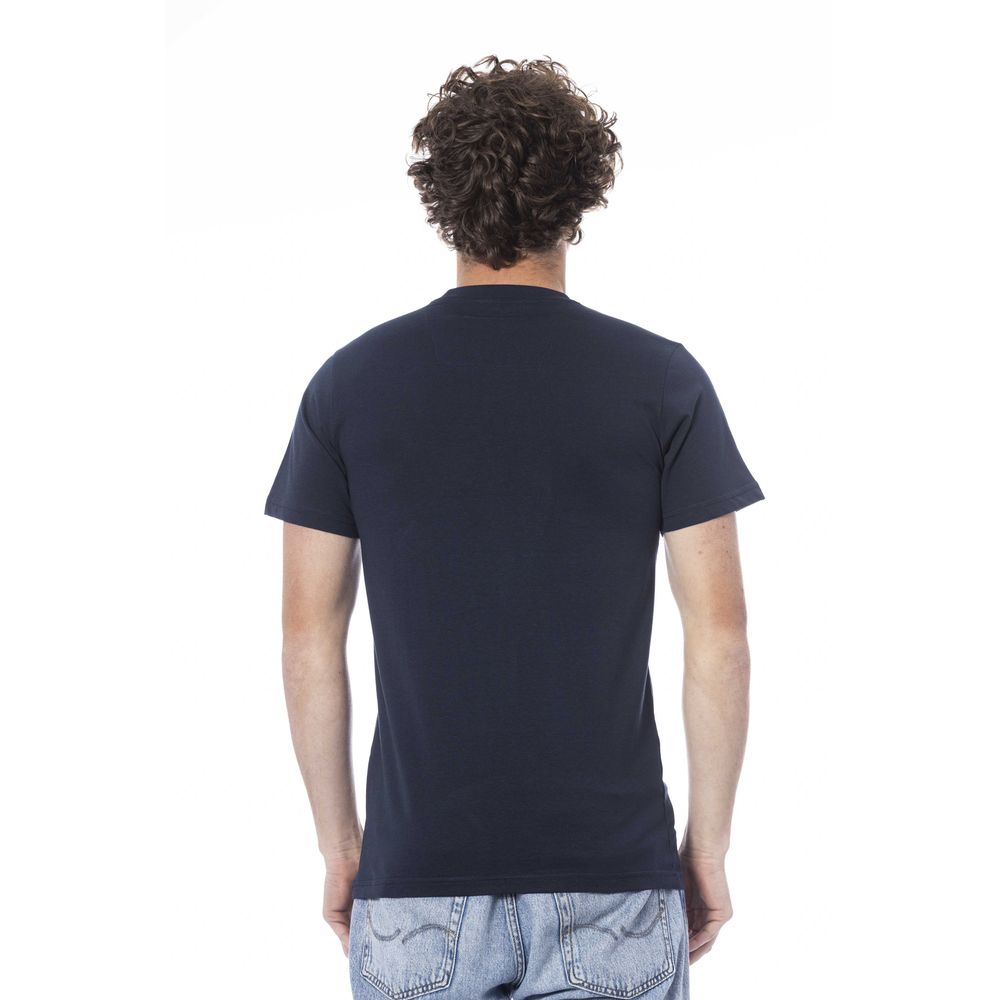 Camiseta de algodón azul para hombre Cavalli Class
