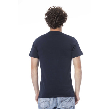 Camiseta de algodón azul para hombre Cavalli Class