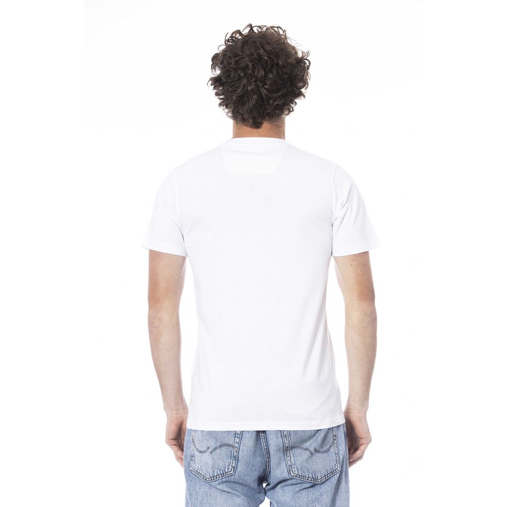 Camiseta de algodón blanca para hombre Cavalli Class