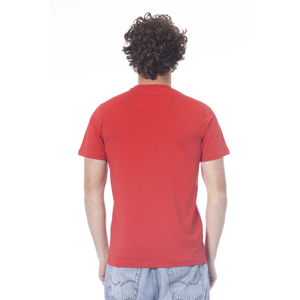 Camiseta de algodón para hombre color rojo Cavalli Class