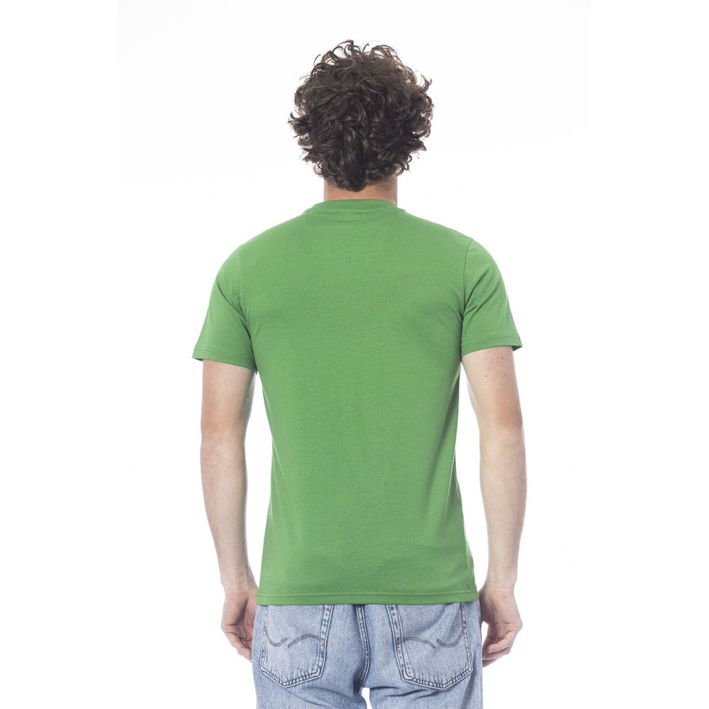 Camiseta de algodón verde Cavalli Class para hombre