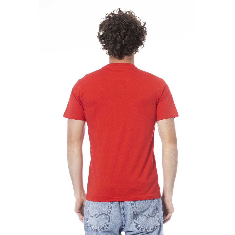 Camiseta de algodón para hombre color rojo Cavalli Class