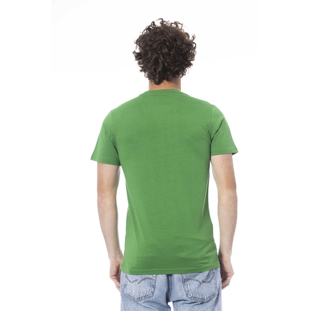 Camiseta de algodón verde Cavalli Class para hombre