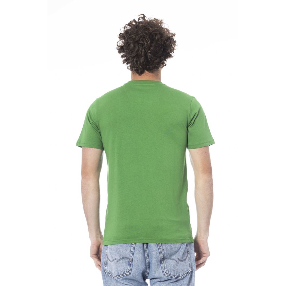 Camiseta de algodón verde Cavalli Class para hombre