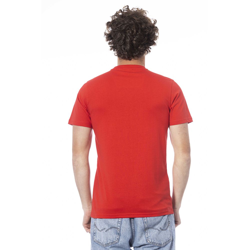 Camiseta de algodón para hombre color rojo Cavalli Class
