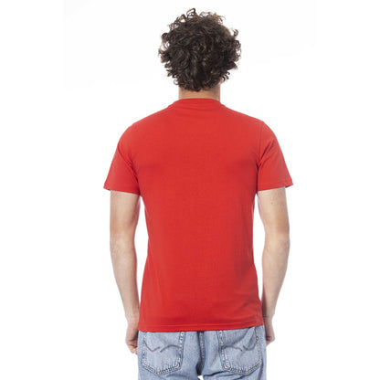 Camiseta de algodón para hombre color rojo Cavalli Class