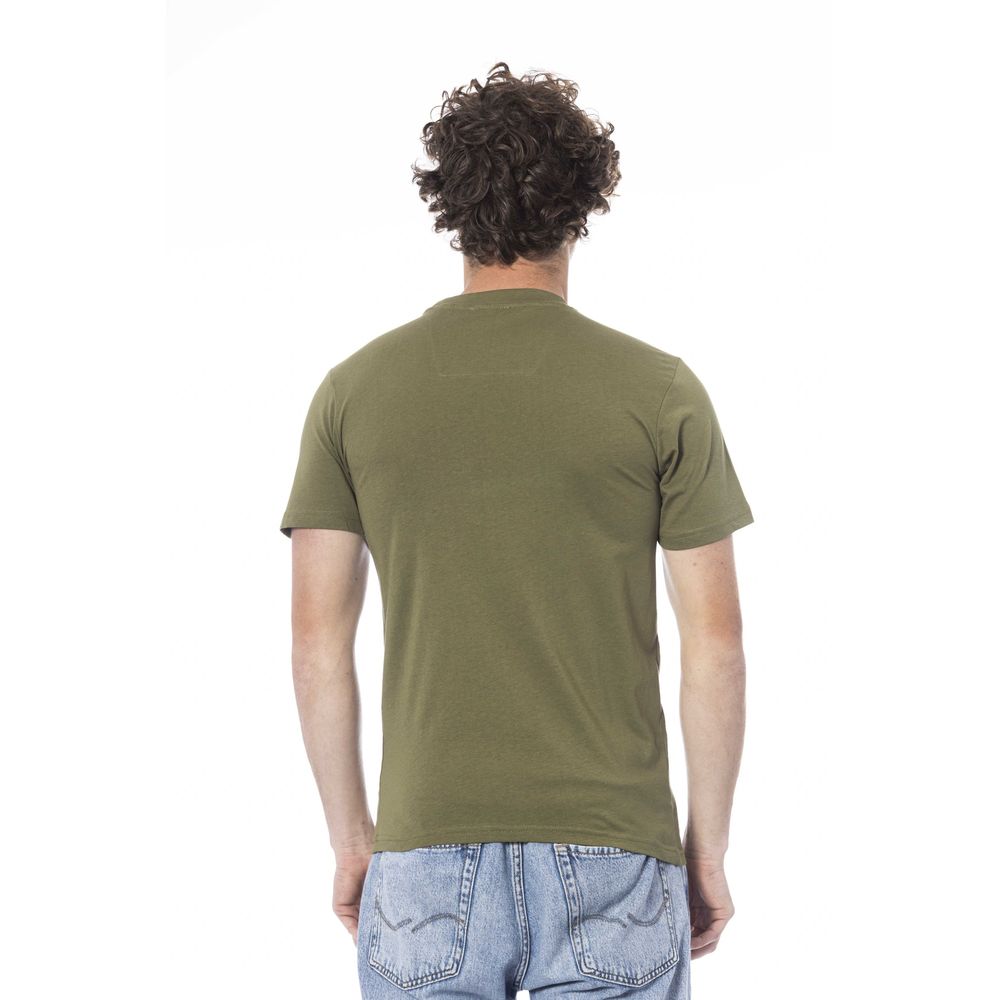 Camiseta de algodón verde Cavalli Class para hombre