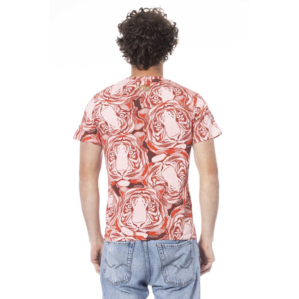 Camiseta de algodón para hombre color rojo Cavalli Class